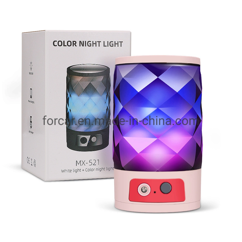 Altavoz Bluetooth Noche de Luz LED Lámpara LED Portátil Novedad Velas recargables USB colorido Romántica Luz nocturna de la tabla