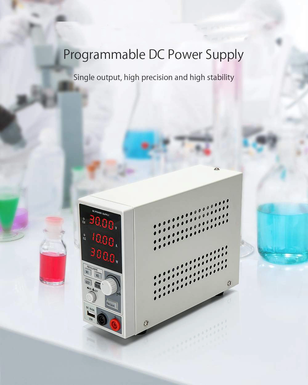 110/220V Lw 4-Digit LED DC Regulated Power Supply Voltage Current Power Display Programmable CNC Test Ageing Power