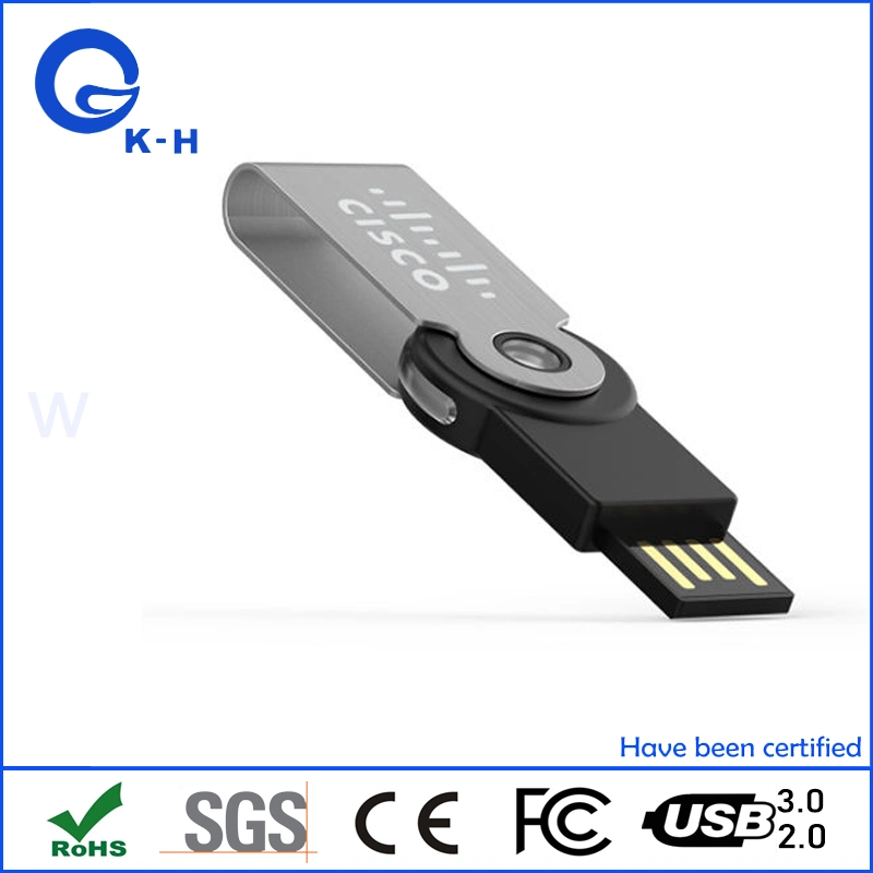 ذاكرة تخزين USB Flash بسعة 4 جيجابايت بسرعة عالية للبيع عند استخدام الكمبيوتر المحمول Mini Metal Swivel 16 جيجا بايت