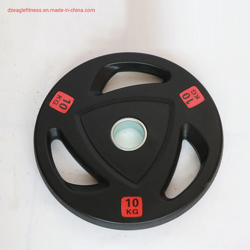 Gym Equipment Colored 3 Hole Color Rubber Plate Free Weight