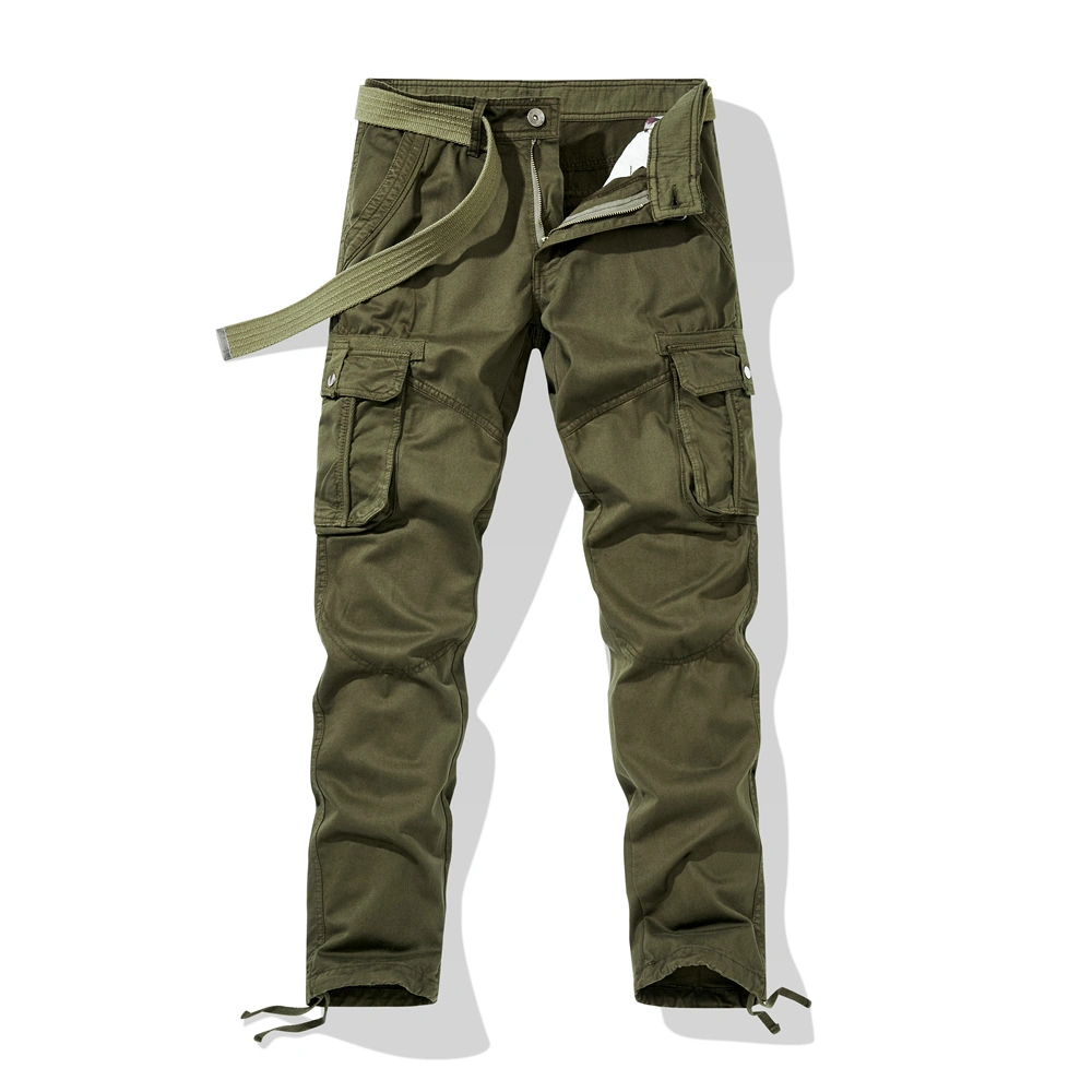 Amazon Hot-Selling Multi Pocket 97% Cotton 3% Spandex Garment Dyed Men Cargo Pants