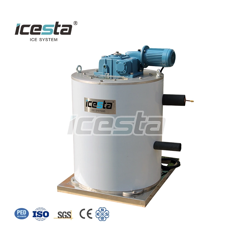 Icesta High Reliable Long Service Life Fresh Water Seawater Flake Ice Machine Evaporator