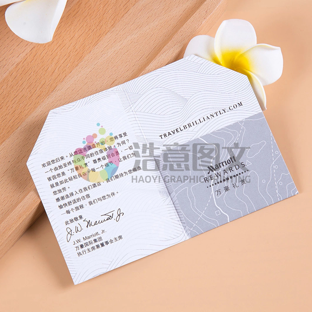 China Wholesale/Supplier Company Packaging & Printing Hotel Paper Room Card Set