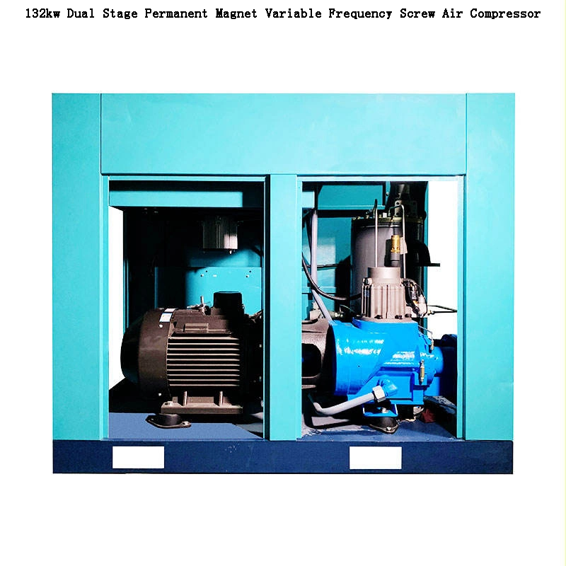 Fabricado na China parafuso de frequência variável com íman permanente de duplo estágio Compressor de ar 132kw preço da máquina de venda directa acessível