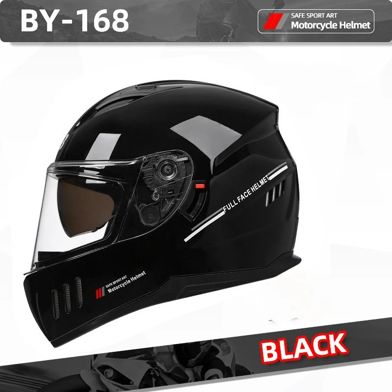 2023 faible prix de nouveaux casques Matériau ABS Moto PC double pare-soleil circonscription plein visage casque moto rapide