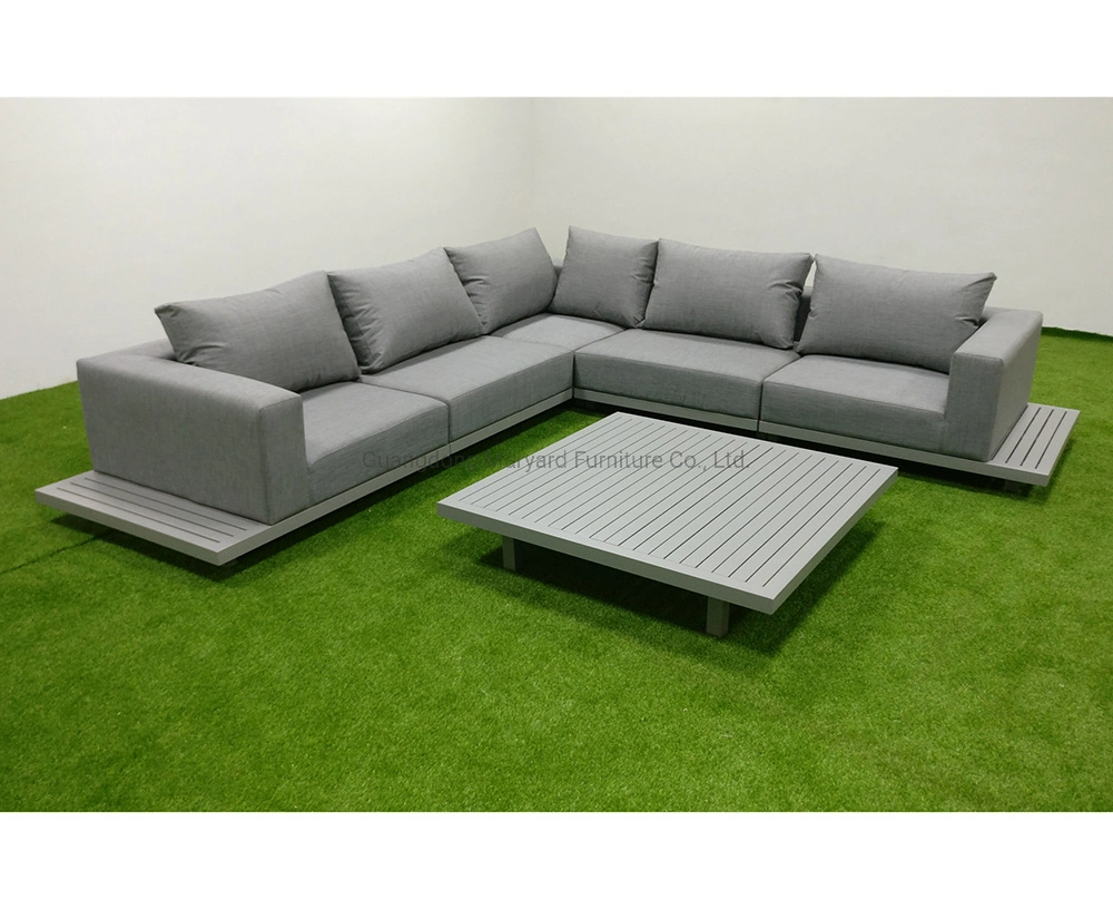 Leisure Lounge Garden Furniture Outdoor Sectional Aluminum Sofa Set for Patio