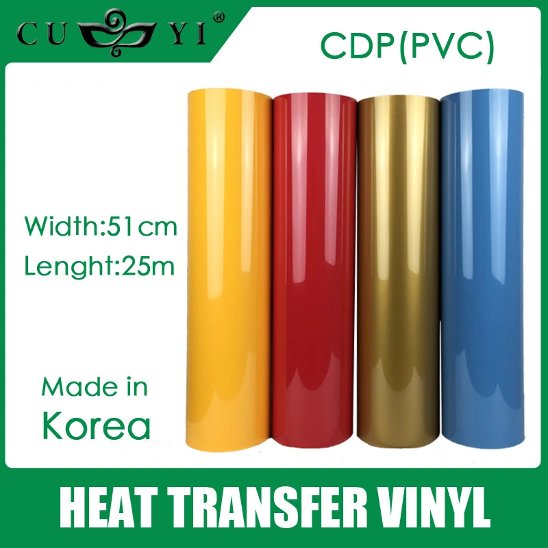 0.5*25m Heat Transfer Vinyl/Film/Flex PVC for Printing T-Shirt Cdp-10 Gold Yellow