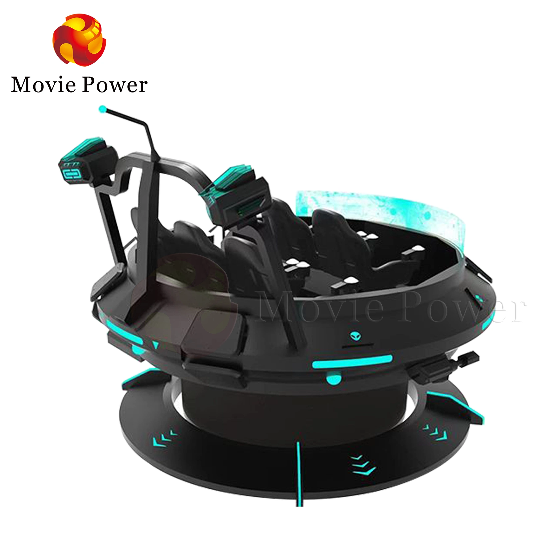 Virtual Reality 360 Rotating Chair 5 Seats 9d Vr 360 Roller Coaster UFO Flight Simulator