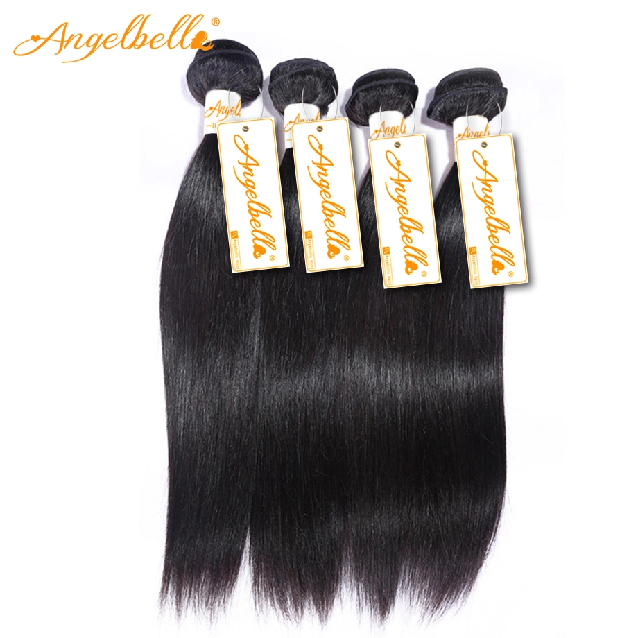 Angelbella Virgen India Remy cabello negro natural cabello tejido