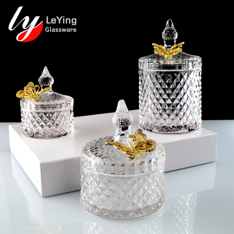 High Class Design Decorative Tableware Gold Lid Glass Storage Jar Candy Jar

تصميم فاخر لأدوات المائدة الزخرفية، جرة تخزين زجاجية بغطاء ذهبي للحلويات