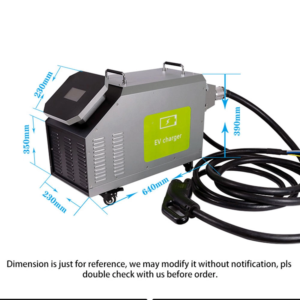 Tragbare EV-Ladegerät für den Haushalt Mobile EV-Ladestation 7kw 15kw 20kW 30kw 40kw Bewegliche DC-Kfz-Ladestation