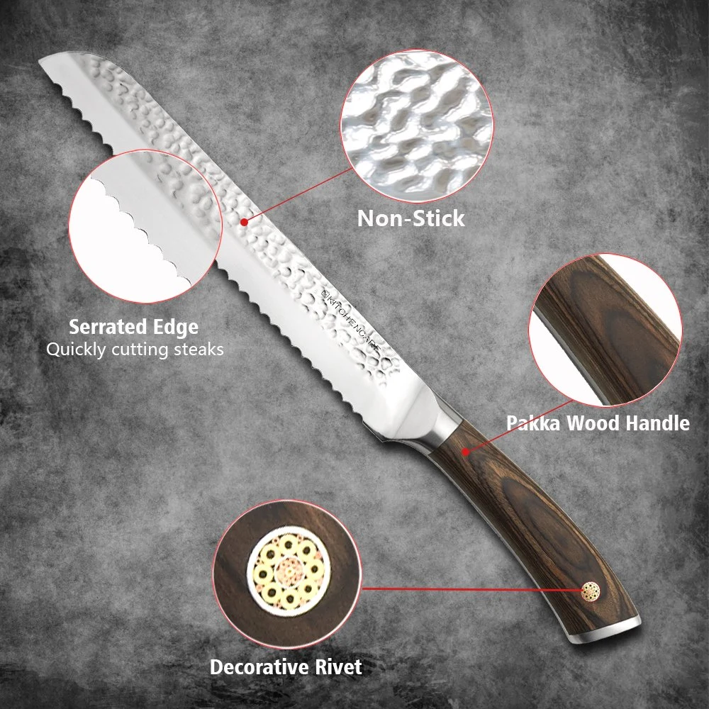 Hip-Home Serrated Knife Stainless Steel Kitchen Bread Knife Kitchen Knife