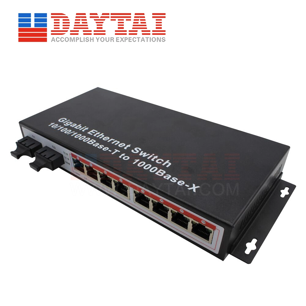 2 оптических порта Gigabit Ethernet Fiber Network Switch