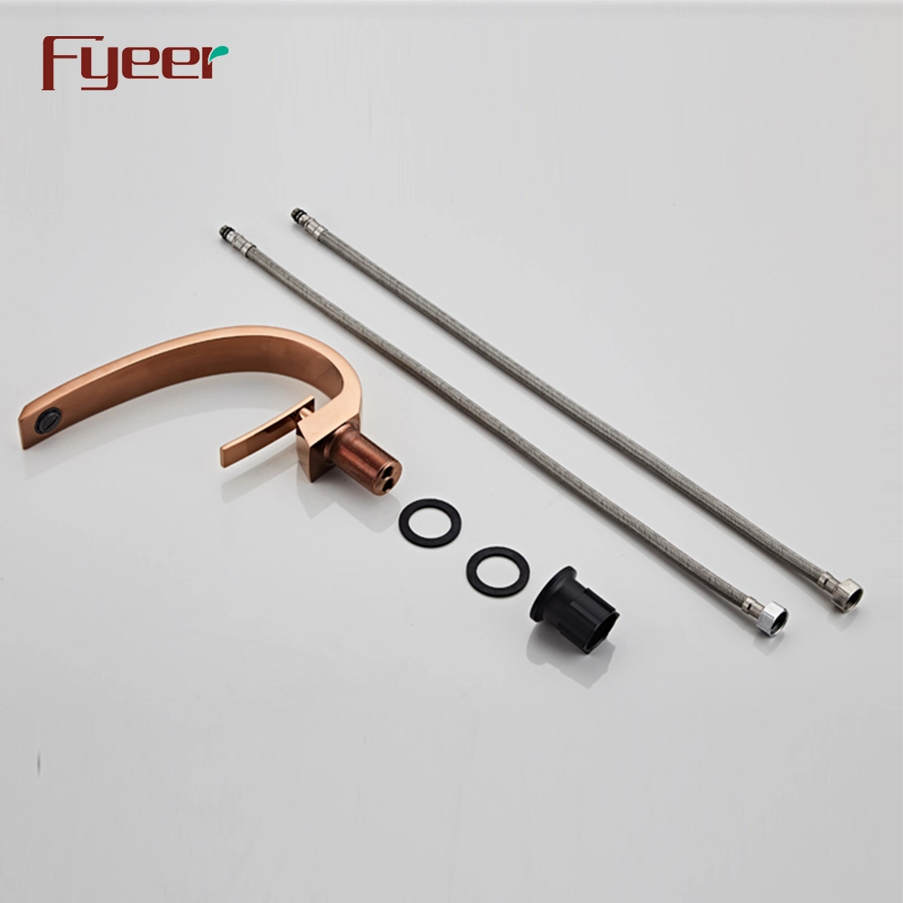 Fyeer 2019 New Rose Gold Bathroom Basin Faucet