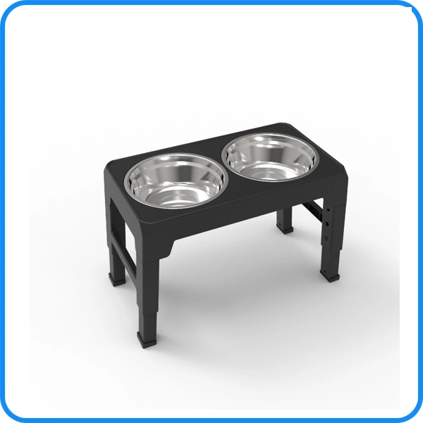 Pet Accessories Adjustable Double Stainless Steel Pet Dog Bowl