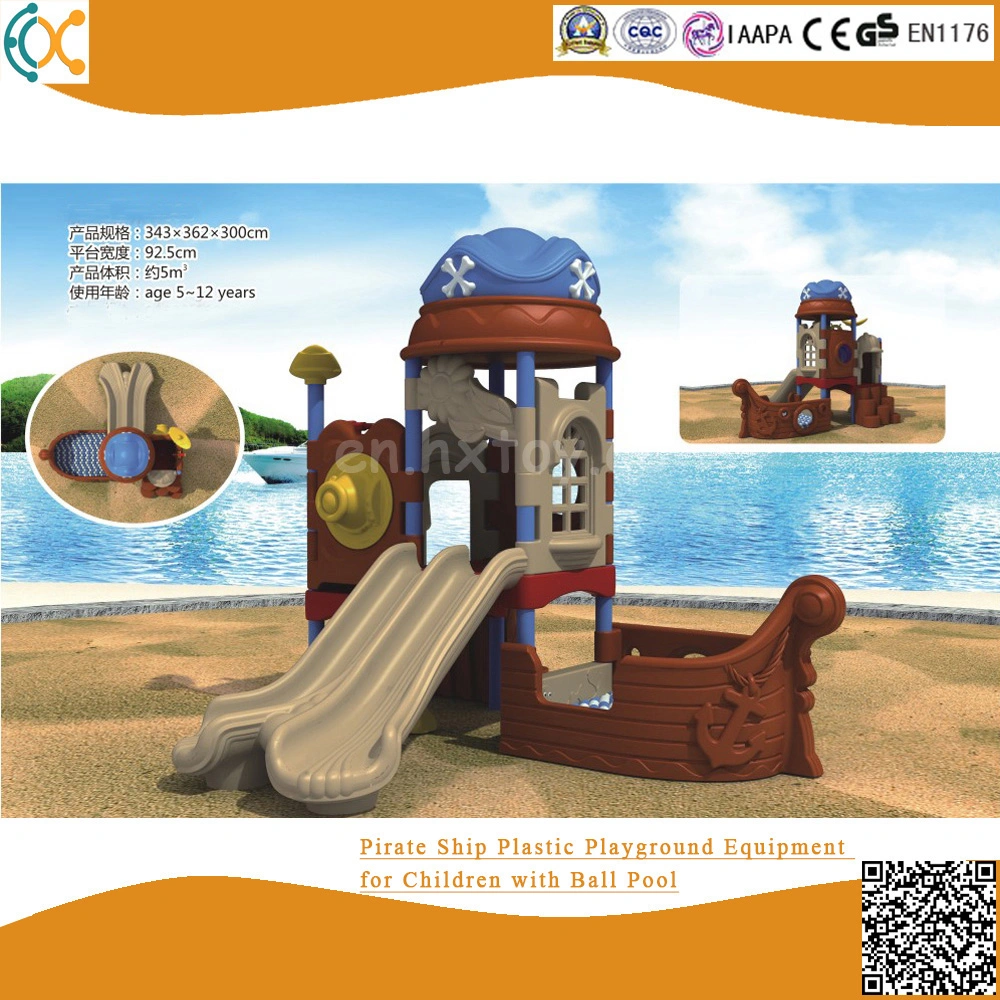 Pirate Ship Design Children Outdoor Plastic Playground Equipment