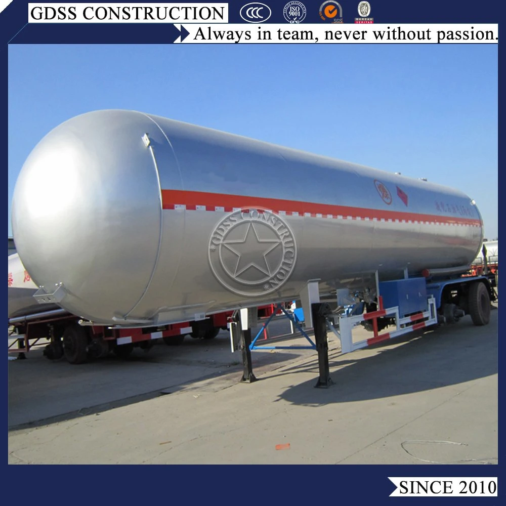 Tri-Axle 58000 Liters Compressed Gas Tank LPG Tanker Semi Trailer