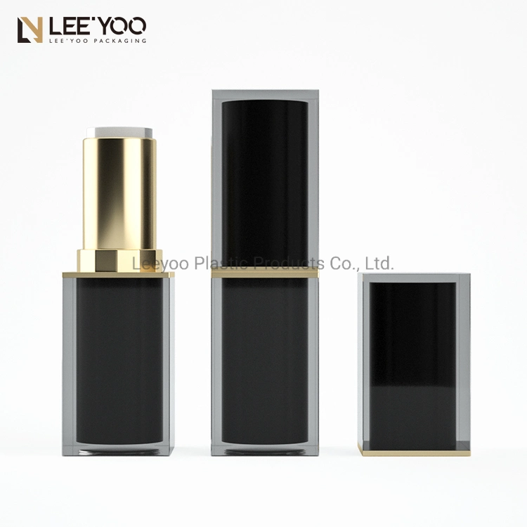 PA-2142 Crystal Square Lipstick Tube Empty Lipstick Packaging Fashion Beauty Luxury Transparent Cosmetics Packaging Lipstick Tube