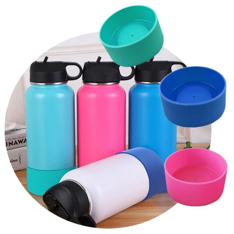 Custom Logo Water Bottle Bottom Silicone Sleeve Protective Boot Cover