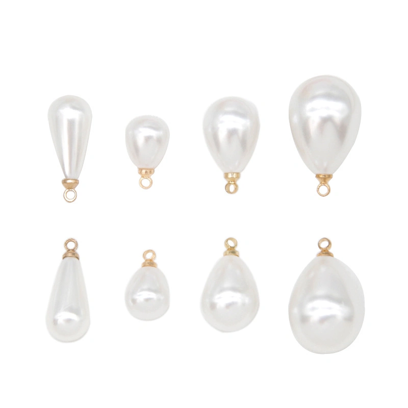 Latest Jewelry Plastic Bright Water Drop Pendants Pearl Loose Deads Accessories