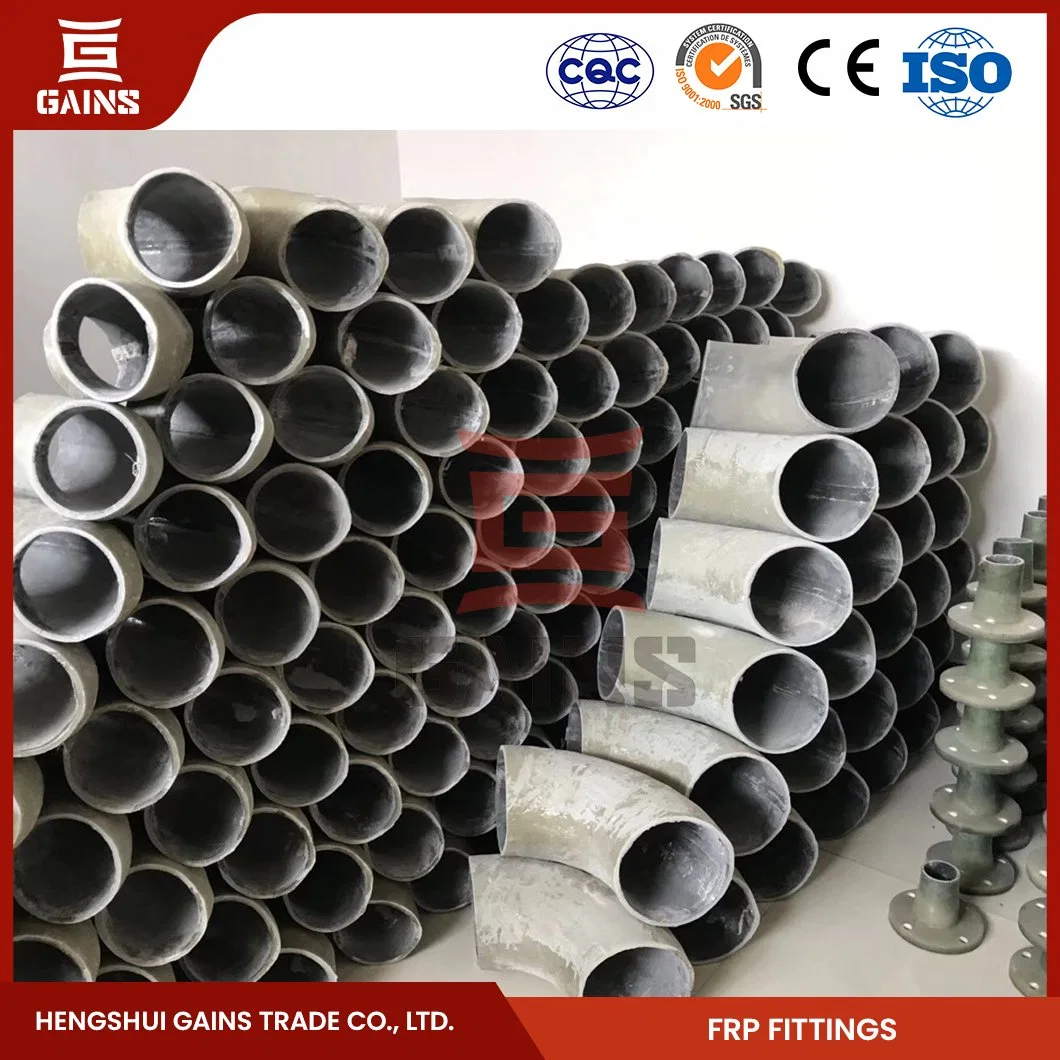 Gains GRP Fitting Suppliers 1/2" Fiberglass Elbow China FRP Y Type Pipe Elbow