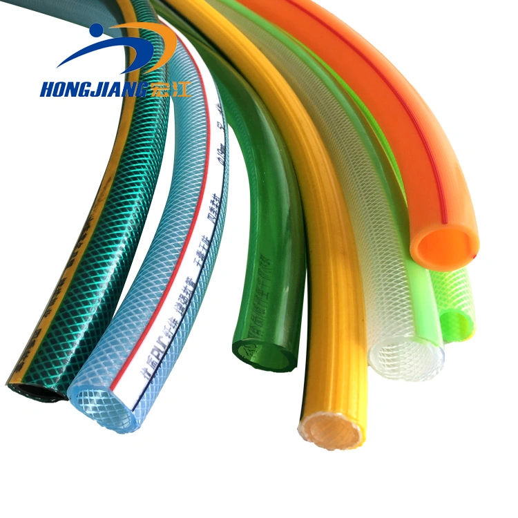 Flexible PVC Clear Fiber Hose 1/4inch 3/8inch 3/4inch 1inch Transparent PVC Fiber Braided Reinforced Water Hose 6mm 8mm 8.5mm 9mm 10mm 19mm 25mm