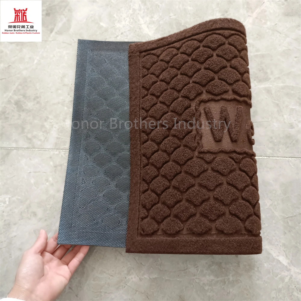 Rubber Entrance Outdoor Mats for Hotels, Shopping Malls, Pub, Tavern, Stone Brown