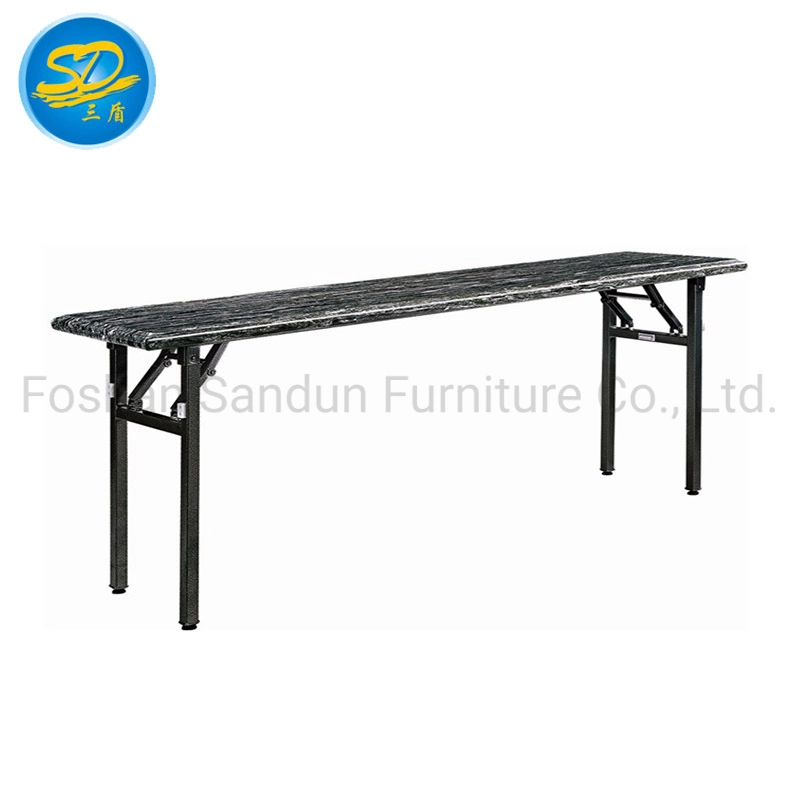 Chinese Factory Wholesale/Supplier for Rectangle Round White PVC Plywood Folding Table