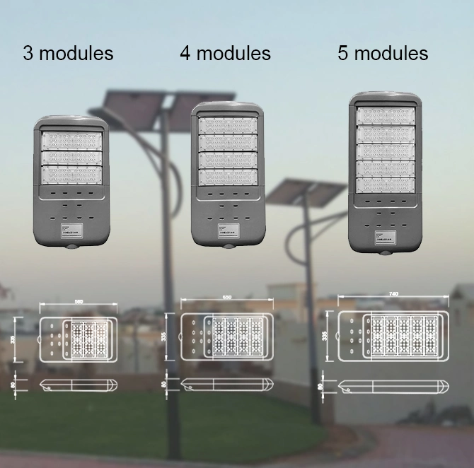 Alta potência Alta Lumens Fabricante Modular 3030 Chip Luminária de Rua 30W a 300W Lâmpada LED.