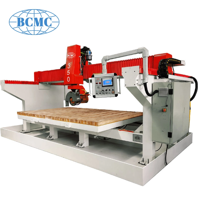 منشار جسر حجر موجه Bcmc Stone Machinery 4 Axis CNC آلة قص ذات سطح مضاد ليزر للحجر المتقاطع