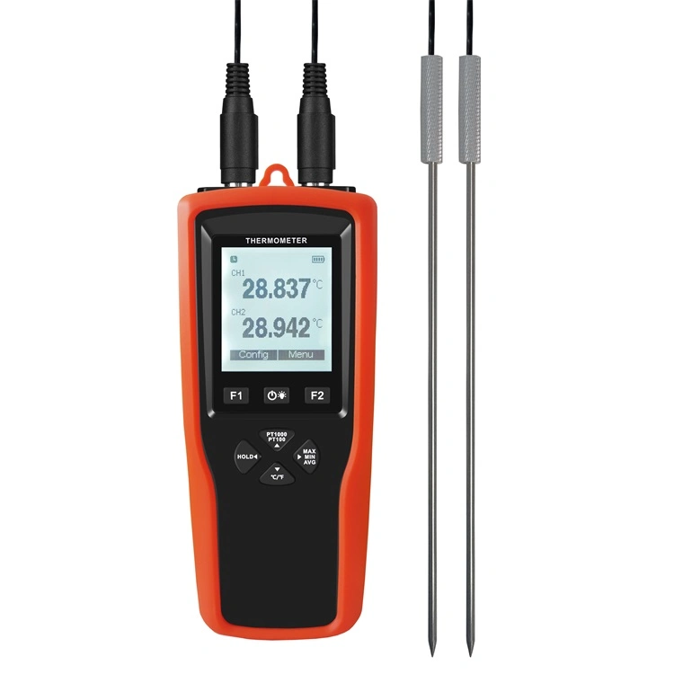 Dual Channel Handheld Data Logger Thermometer for Industry