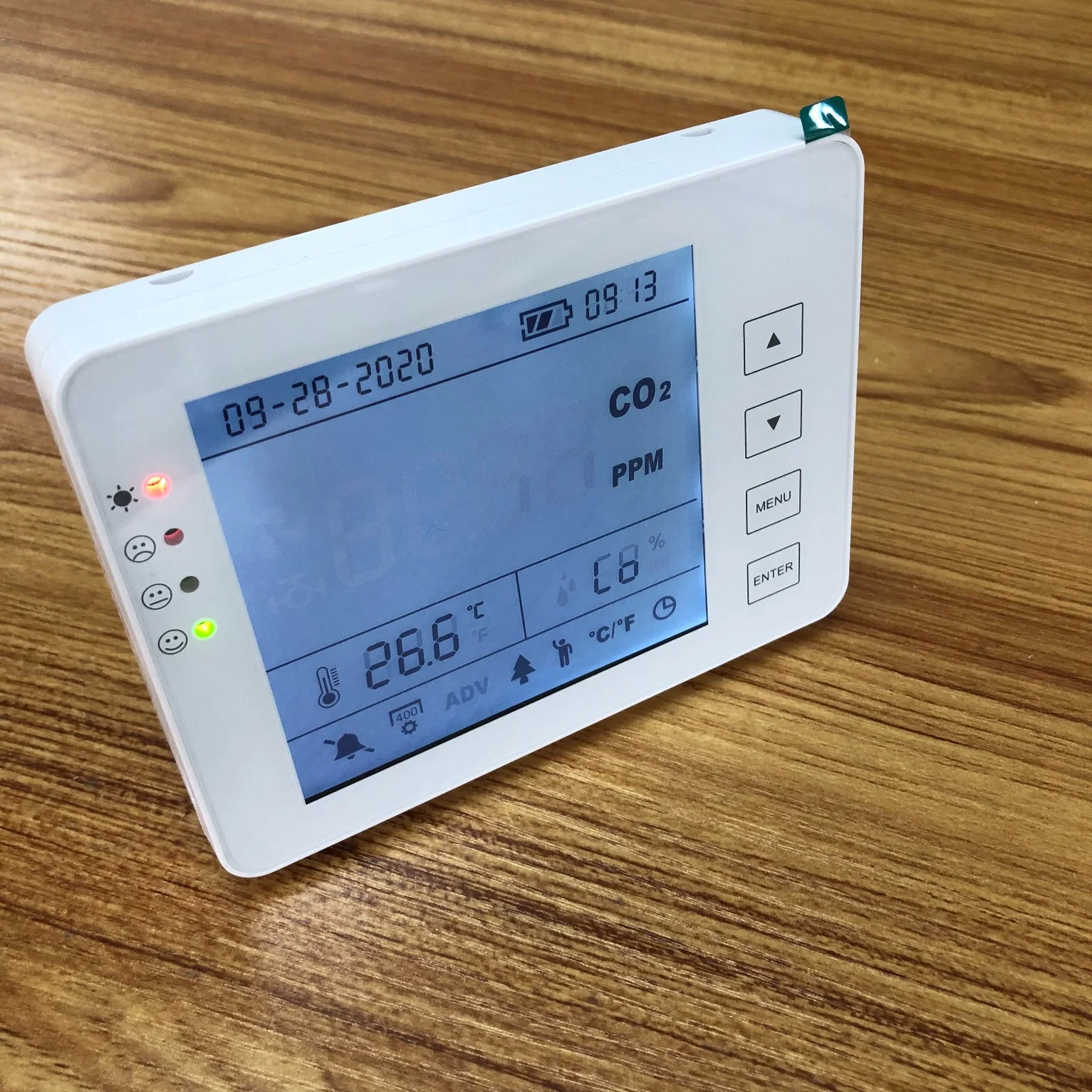 Lithium Battery Powered, Carbon Dioxide Monitor Air Quality Detector