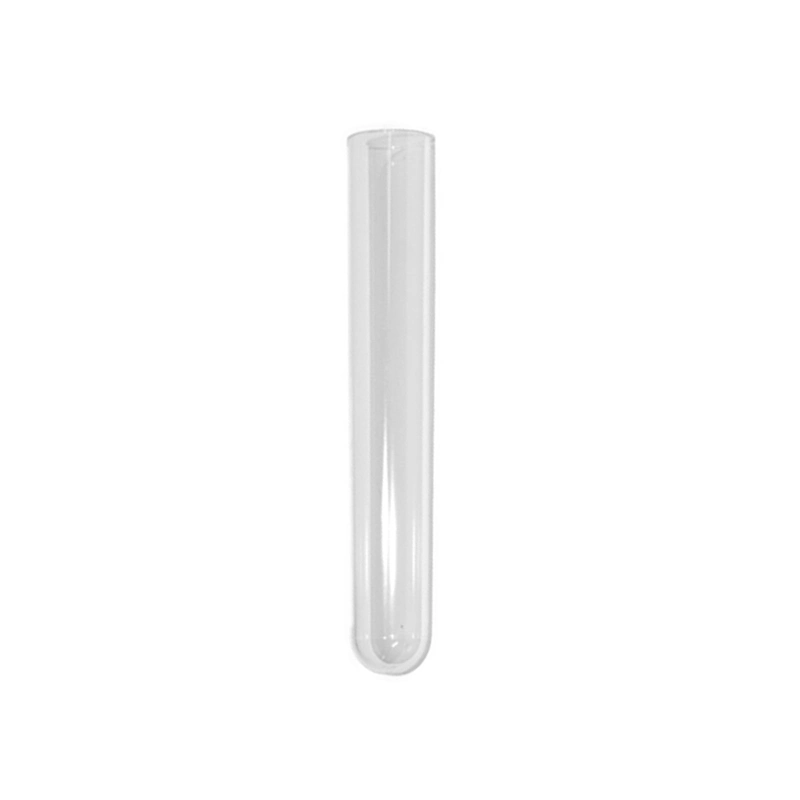 Instrumento de laboratório tubos de ensaio de tamanho reduzido com rolha de tubo de 13x75 mm 16 * 100 mm Tubo de ensaio de plástico transparente de PP PS de fundo redondo