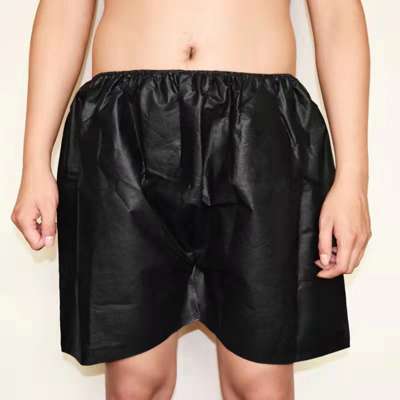 Non-Woven PP Black Disposable Underwear Set for Man Single Use
