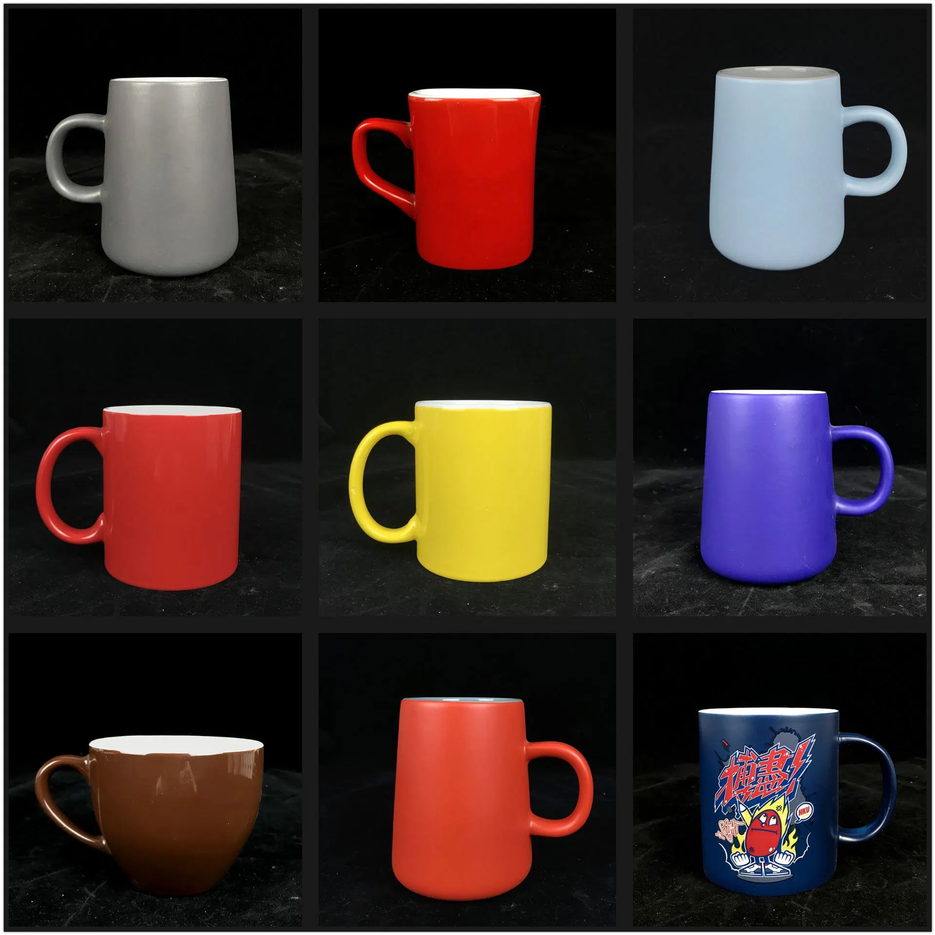 Factory Directly Sale Ceramic Glaze Mug Printing Logo Colorful Creative Promotional Gift Cup