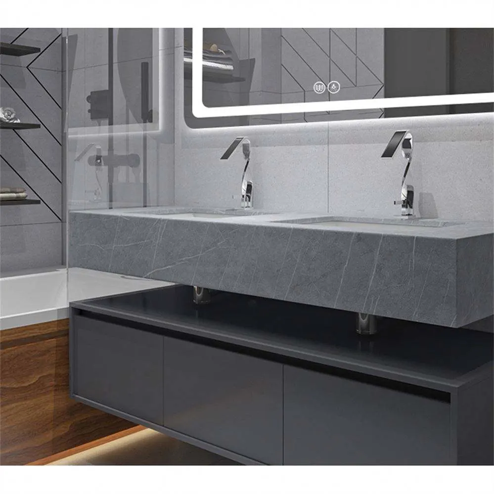 Taula Meubles design moderne de 9 mm de 2022 nouvelles armoires de salle de bains en pierre fritté