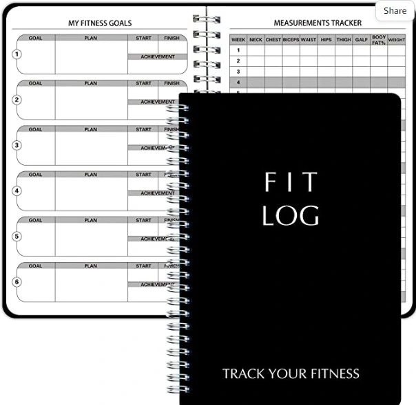 Custom Spiral Habit Tracker Weight Loss Fitness Journal Planner