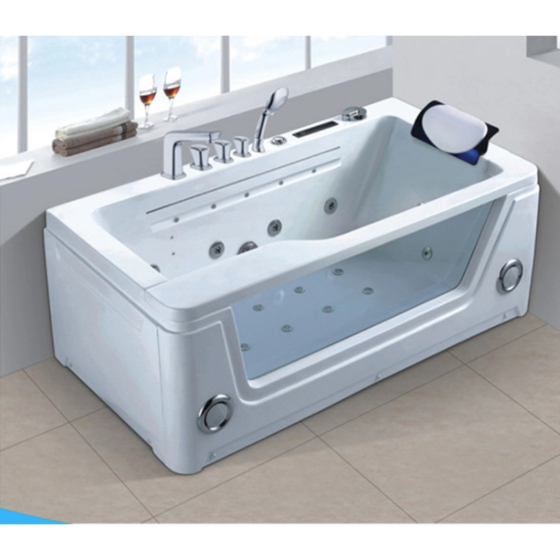 1700x800x650mm massage Spa salle de bains de gros Surf baignoire avec le verre