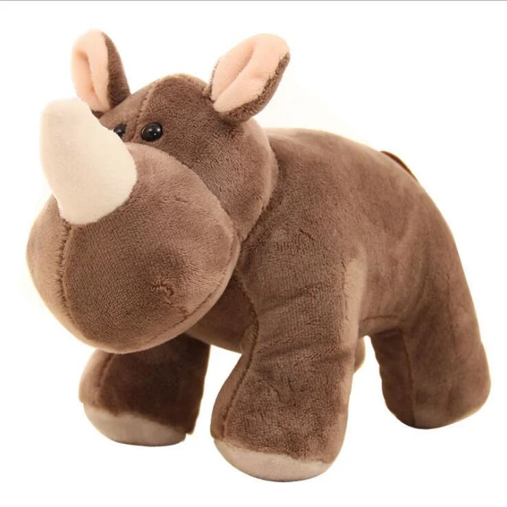 Promotion Manufacturer Hot Sale OEM Eco-Friendly Cute Rhino Plush Toy Stuffed Wild Animal Toy for Baby