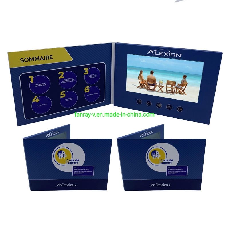 Chinese Personalised 7inch LCD Video Brochure Card for Medical Health