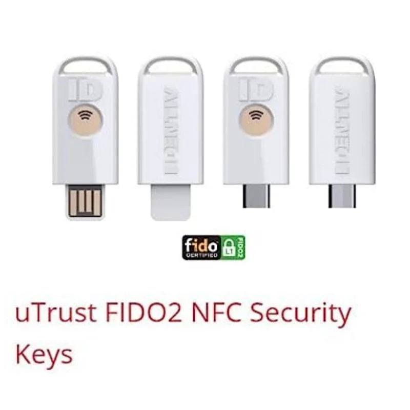 Clé de sécurité Utrust Fido U2f et clé de sécurité Internet NFC (USB-C)