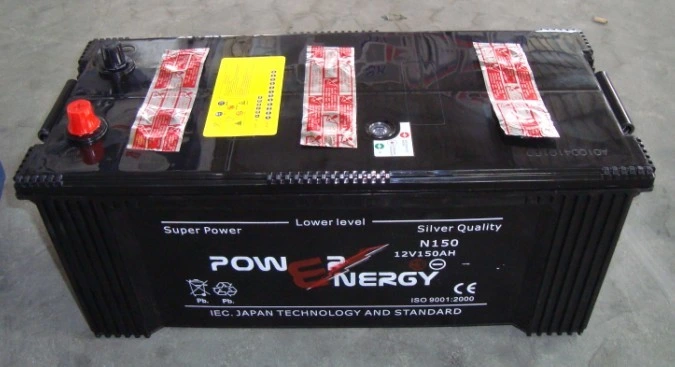 N150 12V150AH secar cargada la batería de plomo-ácido de batería de almacenamiento de batería de coche de la batería Batería recargable de carretilla Auto Batería Batería solar