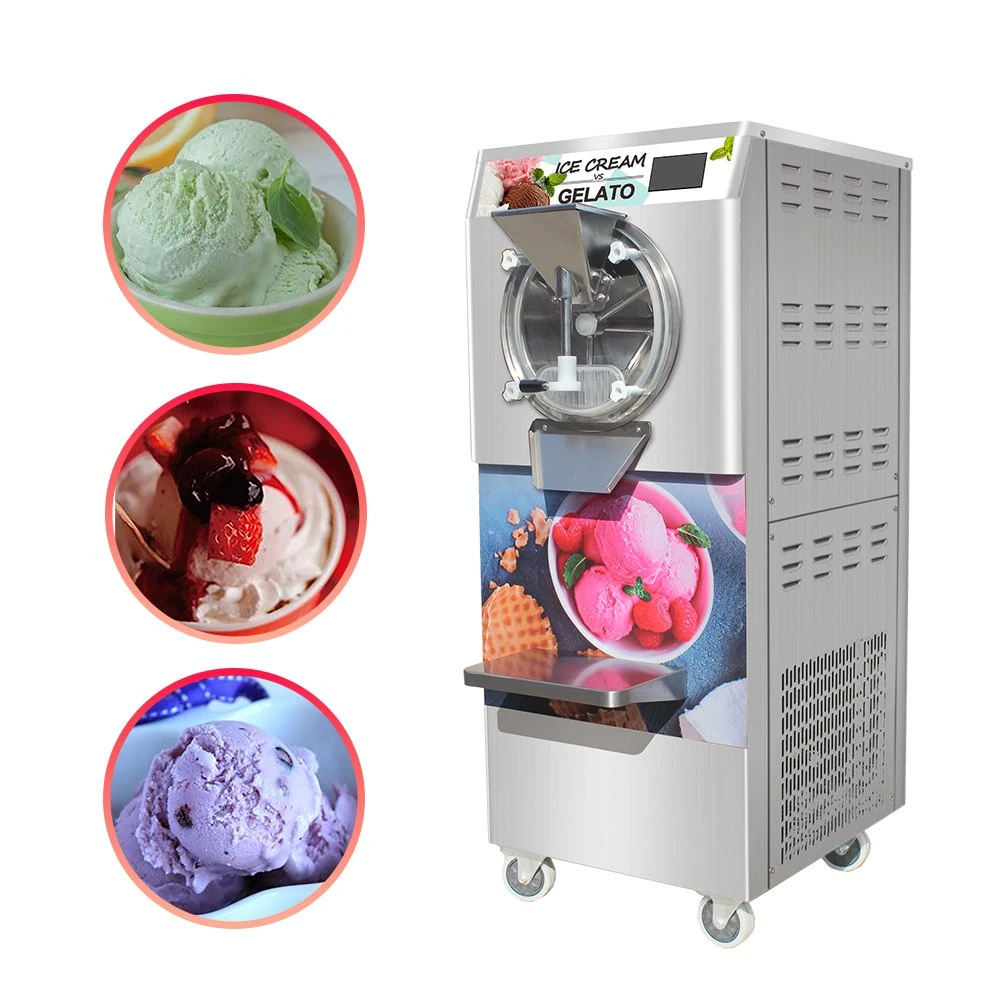 Gelato italien Lot congélateur Mou Dur Sorbetière Machine