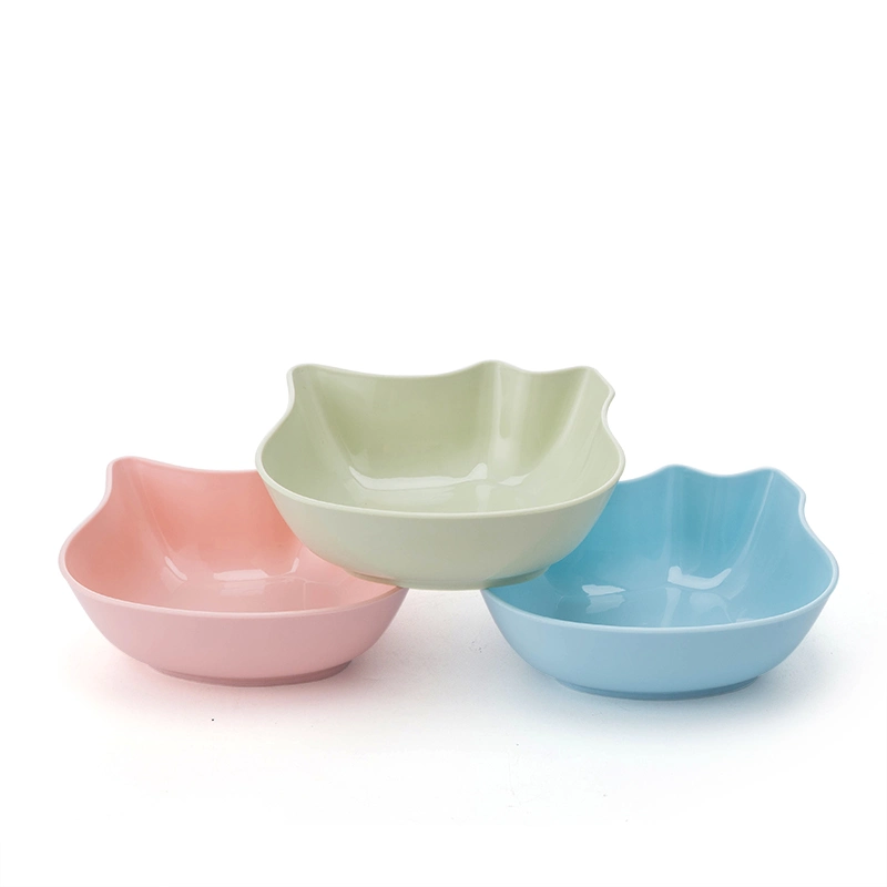 Tc3048 Cat Shape Pet Feeding Plastic Cat Dish Dog Big Pet Bowls