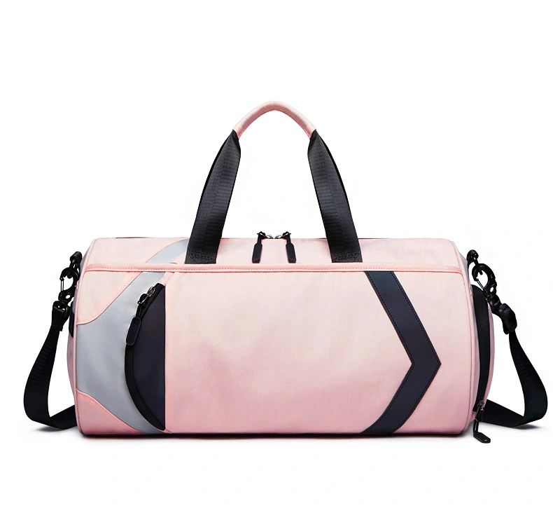 Fashion Cylinder-Shaped Custom Ladies Sports Travel Outdoor Casual Duffle Bag