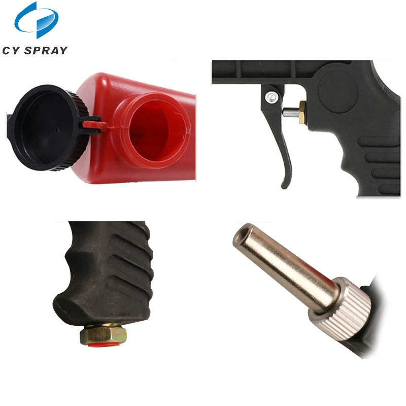 Portable Nozzle Pneumatic Speed Gravity Feed Sandblasting Gun Air Sandblast Sand Media Gun