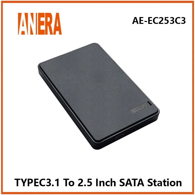 Anera Boîtier de disque dur USB3.0 Type-C 3.1 très demandé pour disque dur SATA 2,5 pouces SSD SATA