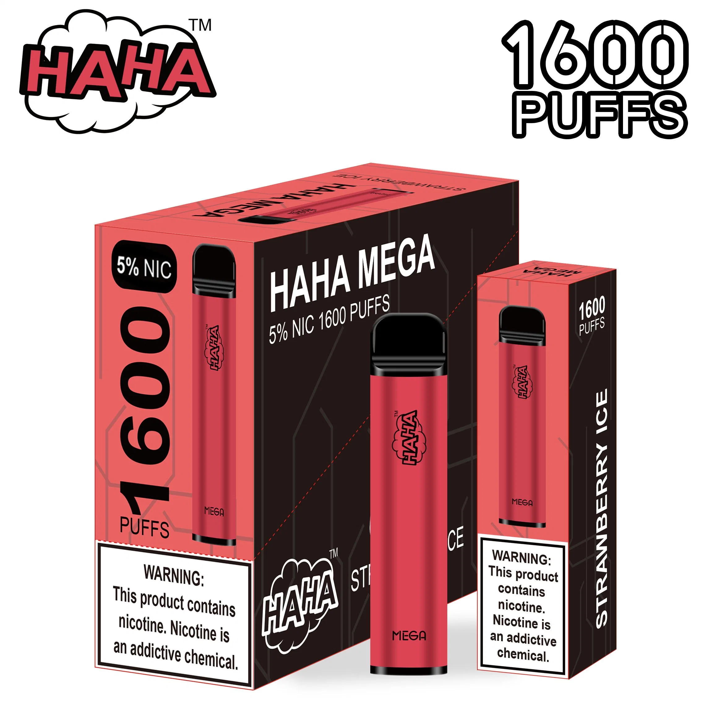 Super Taste Aokit Haha Mega Electronic Cigarette 1600puffs Vapes Disposable/Chargeable