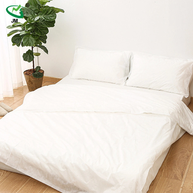 Wholesale/Supplier Disposable Bed Sheets Cover Pillowcase Portable Size Travel SMS Non Woven Bedding Set for Hotel