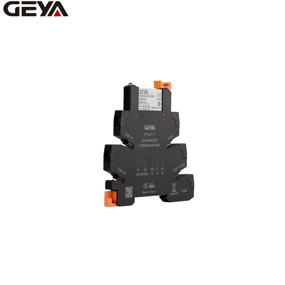 30 Amperios Modbus RTU Geya 3V de la interfaz del módulo de relé de Fy-41f 6.22mm de grosor Socket